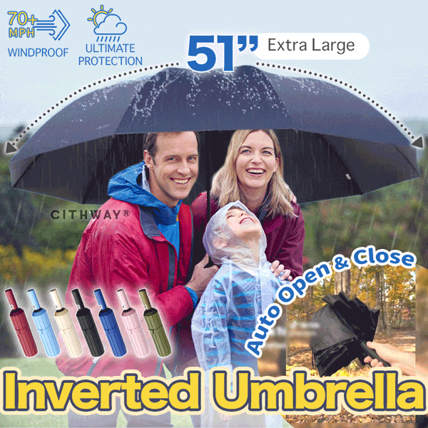 Cithway® Auto Windproof  Inverted Umbrella