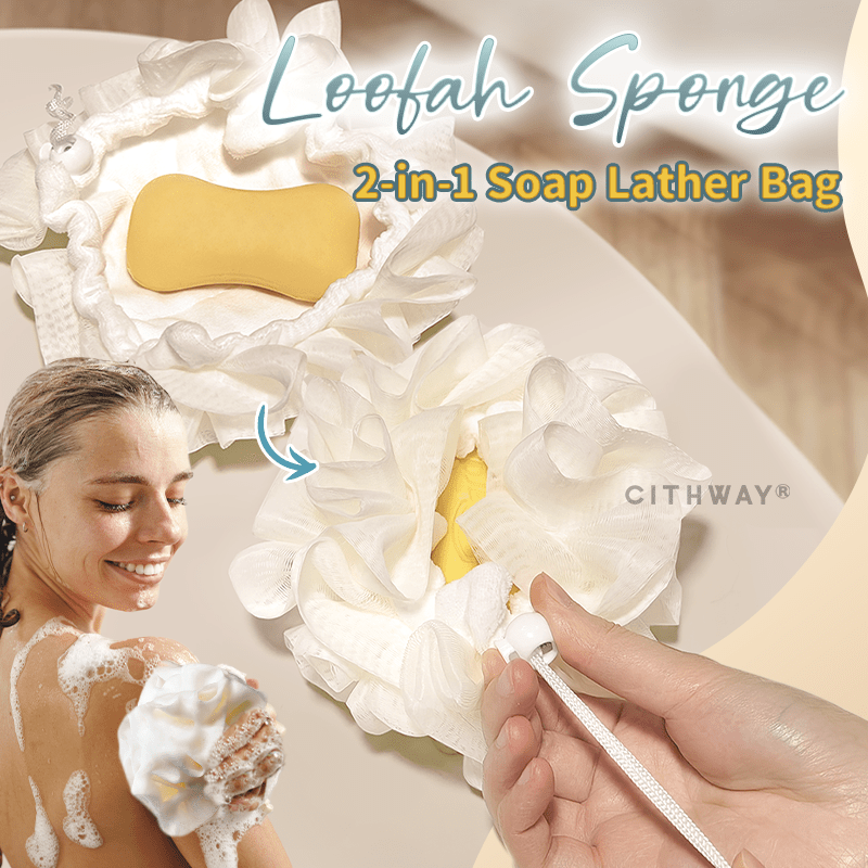 Cithway® 2-in-1 Bar Soap Lather Bag Loofah Sponge