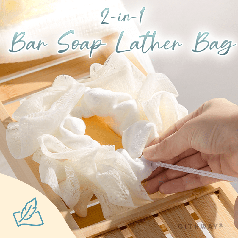 Cithway® 2-in-1 Bar Soap Lather Bag Loofah Sponge