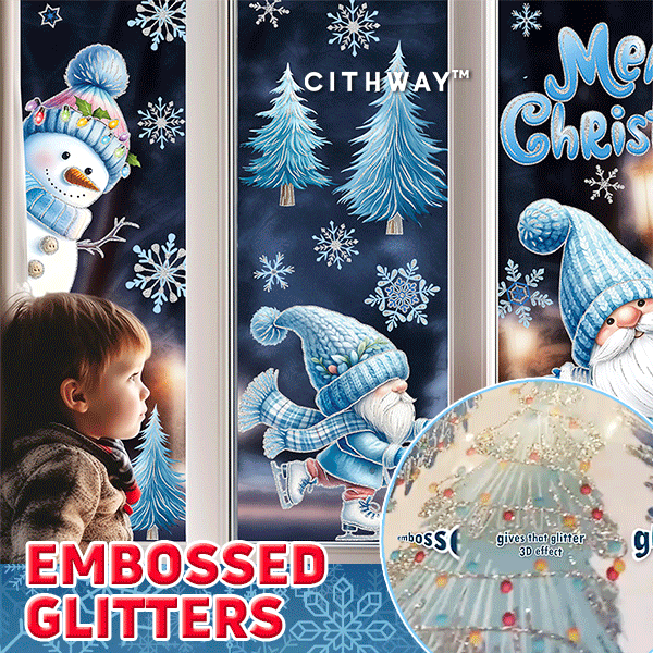 Cithway™ Christmas Window Cling Decor Sticker Set (9 Sheets)