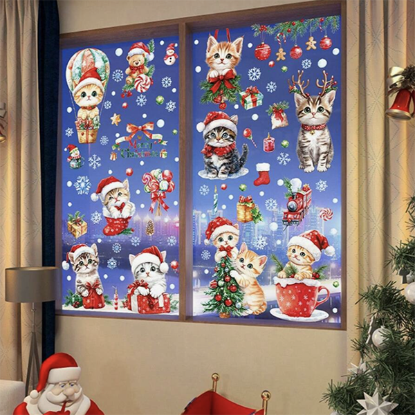 Cithway™ Christmas Window Cling Decor Sticker Set (9 Sheets)